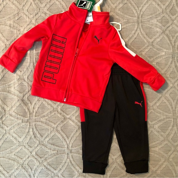 Puma Other - NWT PUMA Toddler Red and Black Jogger Set (12 Mos)